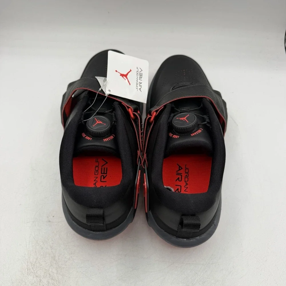 Air Jordan Rev Golf Shoes Men Sz 9.5 Black Grey Infrared Sneakers FV6338-001 NWT